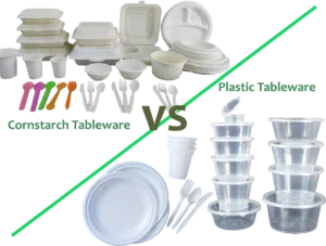Differences Between Cornstarch and Plastic Tableware