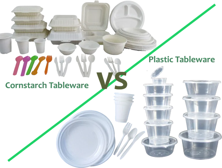 Diferenças entre os utensílios de mesa de amido de milho e de plástico