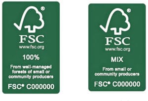 Símbolo de papel certificado FSC 1