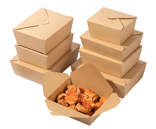 Boîtes en papier kraft pour aliments à emporter - Emballages alimentaires écologiques en gros