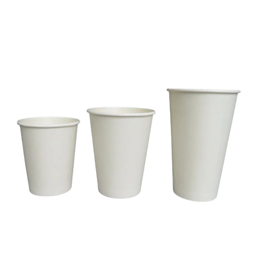 White Cardboard Paper Cups PE lining