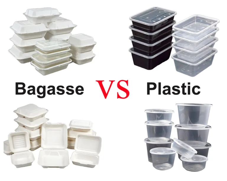 bagasse vs plastic verpakkingen