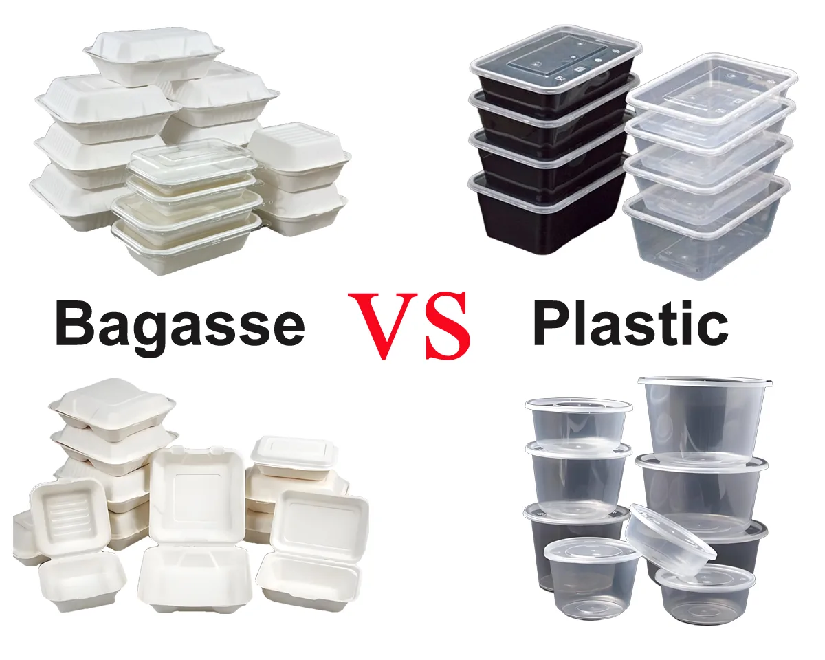 bagasse vs plastic verpakkingen