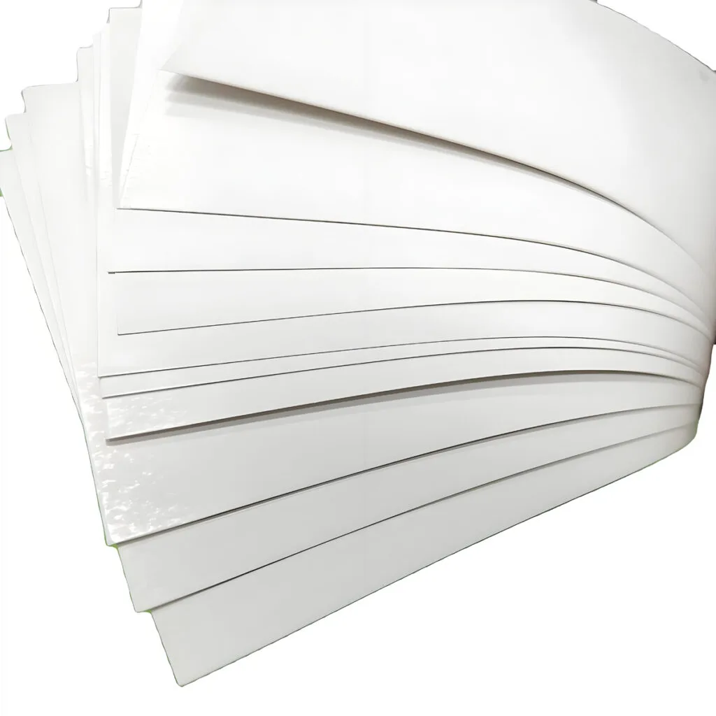 coated white cardboard