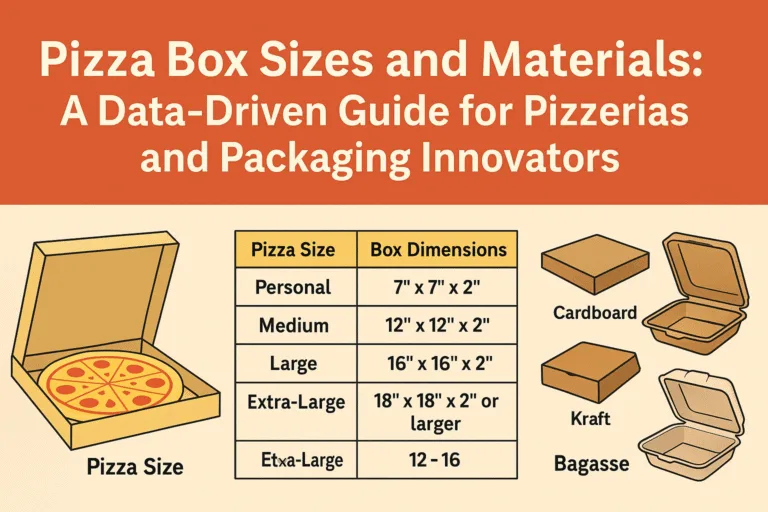 Tamaños y dimensiones de las cajas de pizza