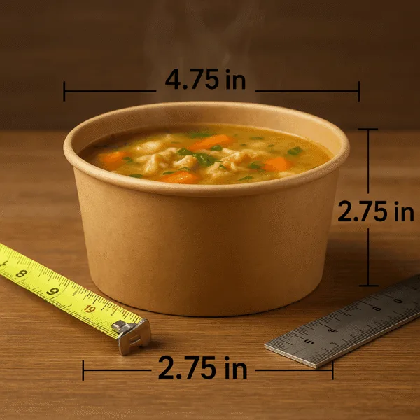 Насколько велика бумажная миска 12 oz?