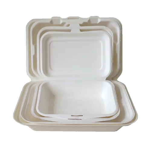 Bagasse Clamshell Box Compostable Tableware