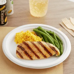 Assiettes en papier de bagasse