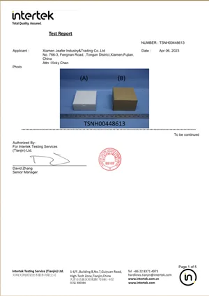 EU Test Report for PAPER BOX