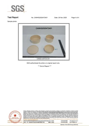 EU Test Report for bamboo paper products