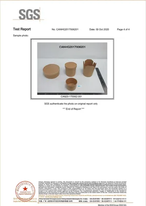 EU Test Report for kraft paper products
