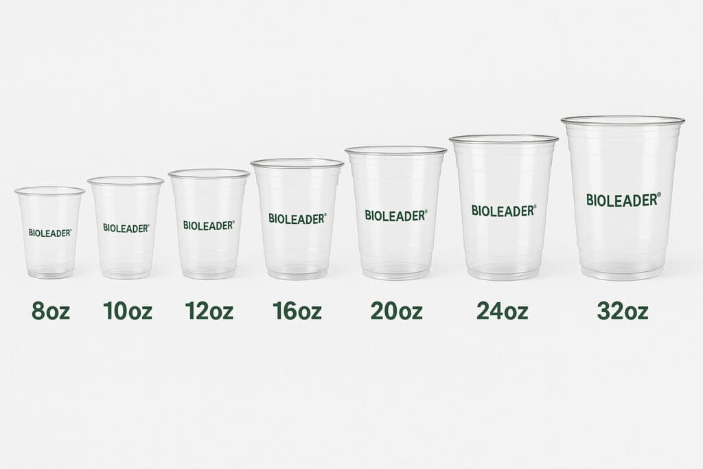 Copos PLA de 8 a 32 onças para todas as suas necessidades de bebidas Copos PLA de 8 a 32 onças para todas as suas necessidades de bebidas