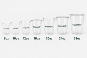 PLA Cups Size from 8 32oz for All Your Beverage Needs