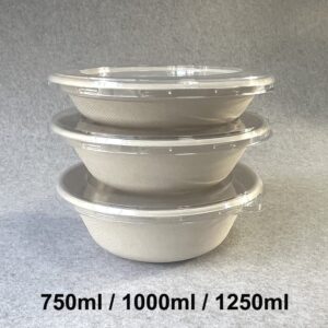 Bol en bagasse de canne à sucre 750 1000 1250ml