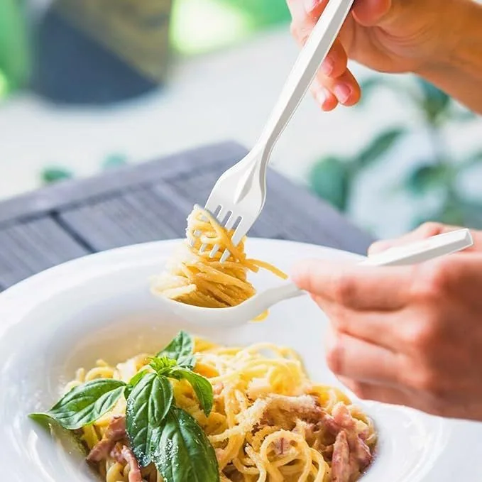 100 компостируемых столовых приборов из кукурузного крахмала 1