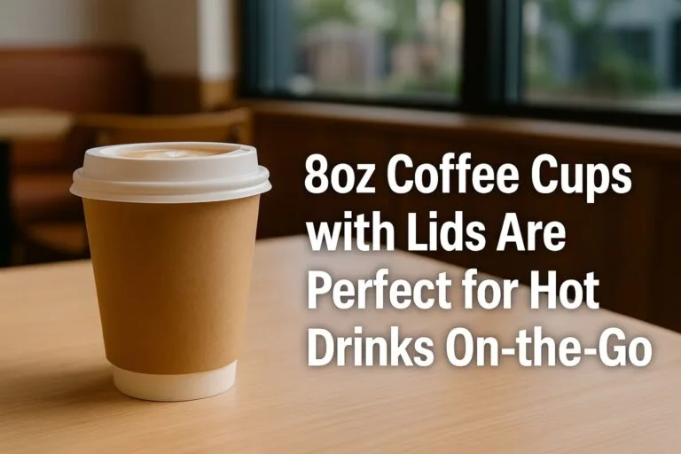 8oz koffiekopjes met deksels zijn perfect voor warme dranken onderweg