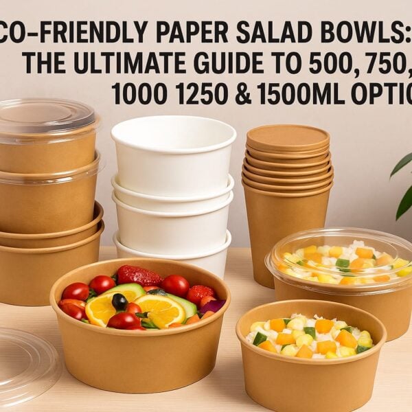 Eco Friendly Paper Salad Bowls 500 750 1000 1250 1500ml
