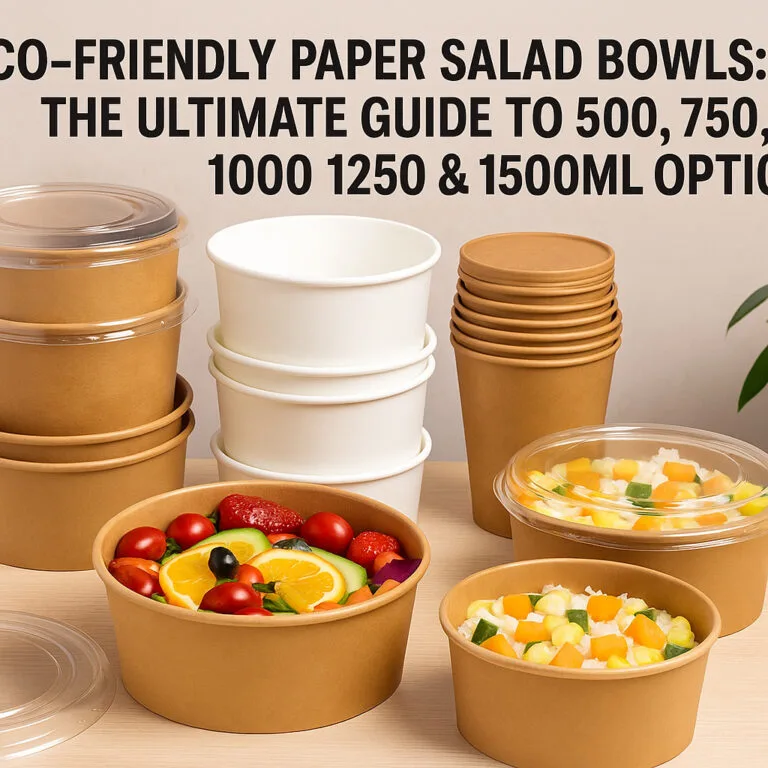 Eco Friendly Paper Salad Bowls 500 750 1000 1250 1500ml