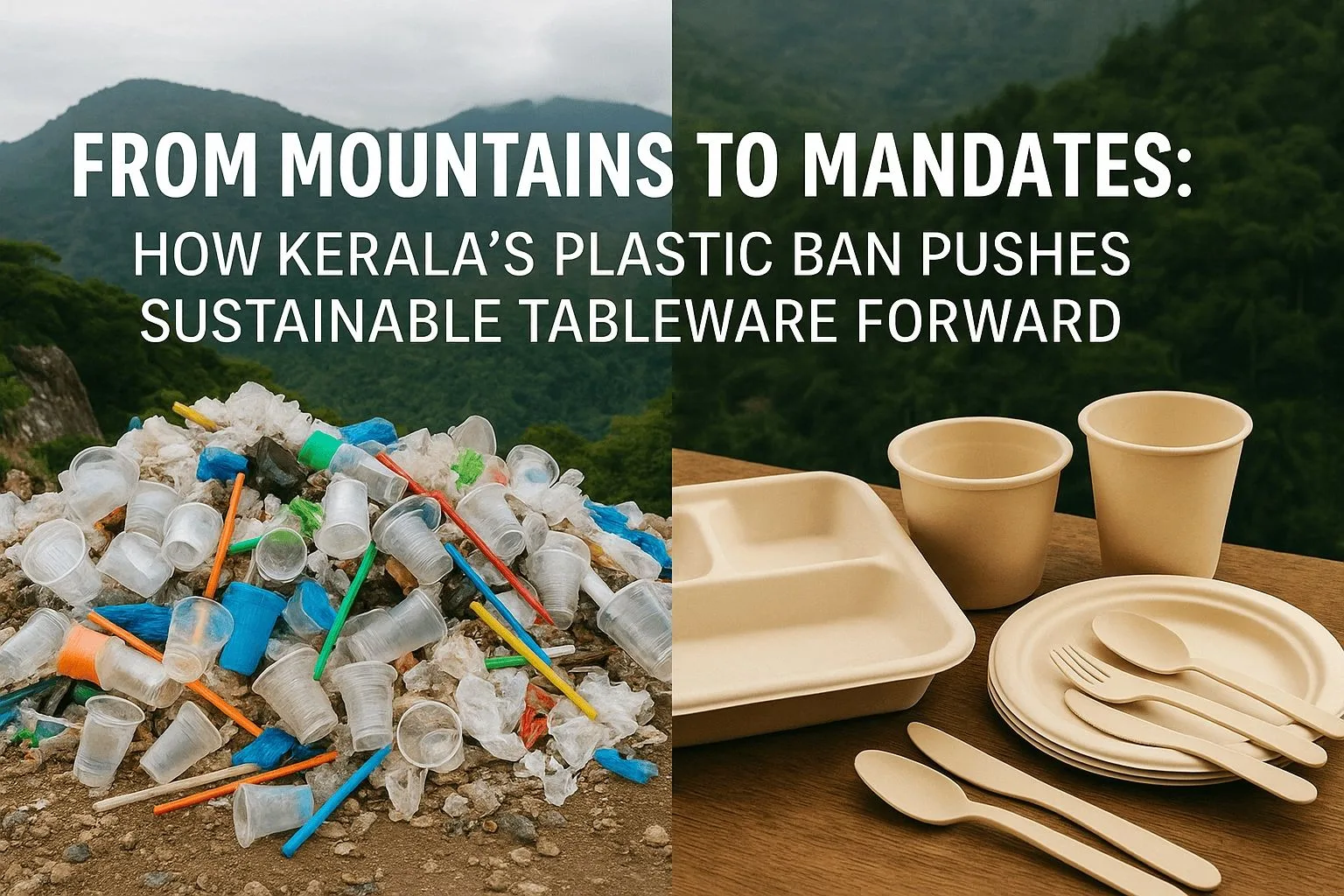 Des montagnes aux mandats Comment l'interdiction du plastique au Kerala fait progresser la vaisselle durable