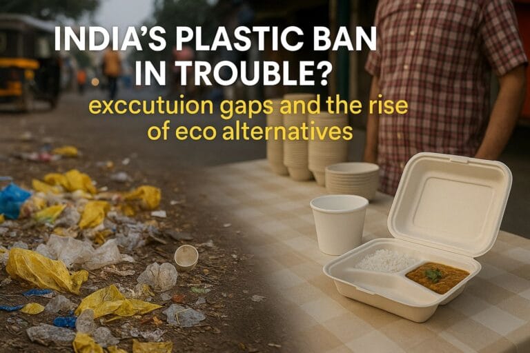 インドのプラスチック禁止が問題に?実行のギャップとエコ代替品の台頭