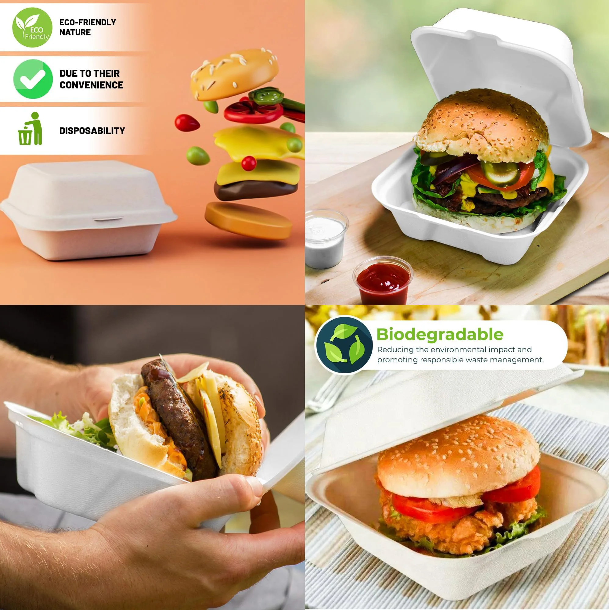 McDonald bagasse burger box