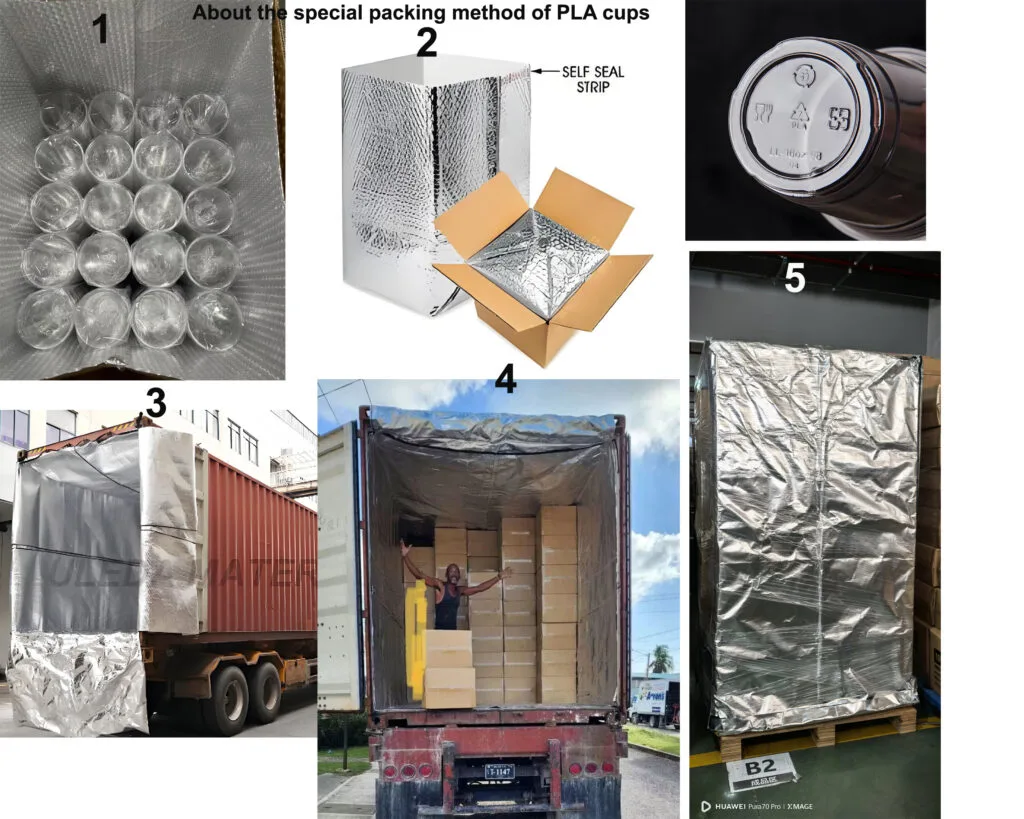 PLA cups special packing method