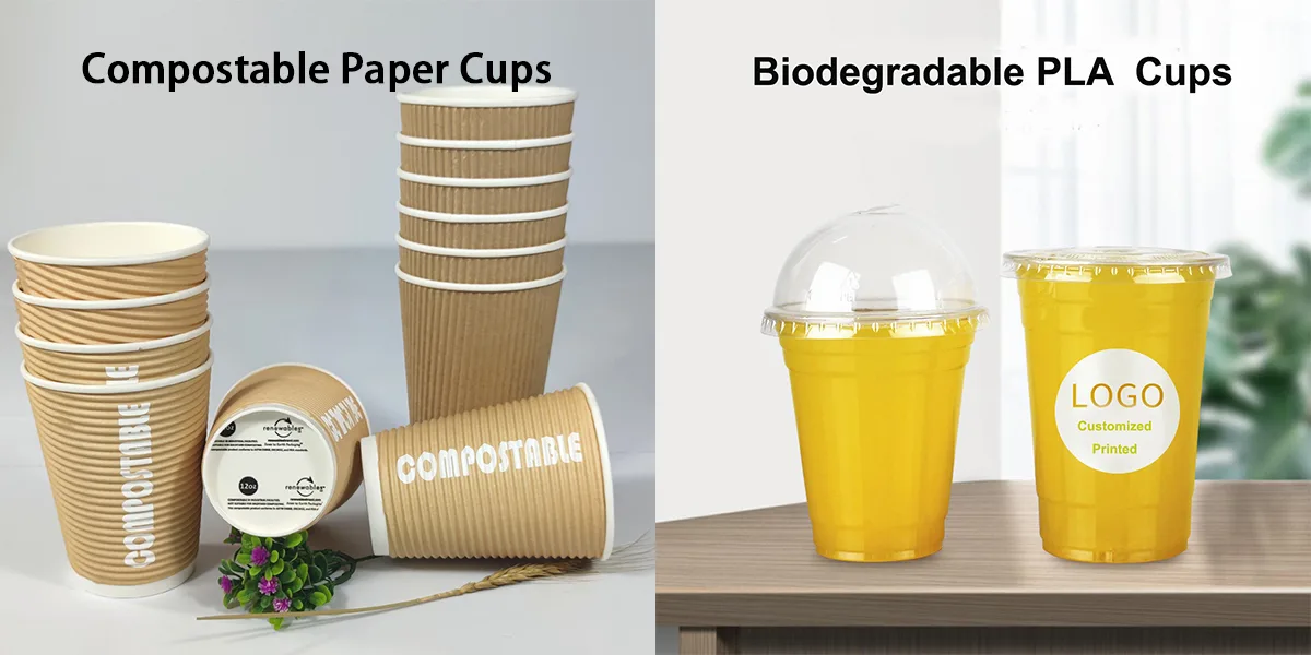 Vasos de papel Vasos de PLA Vasos de papel Vasos de PLA