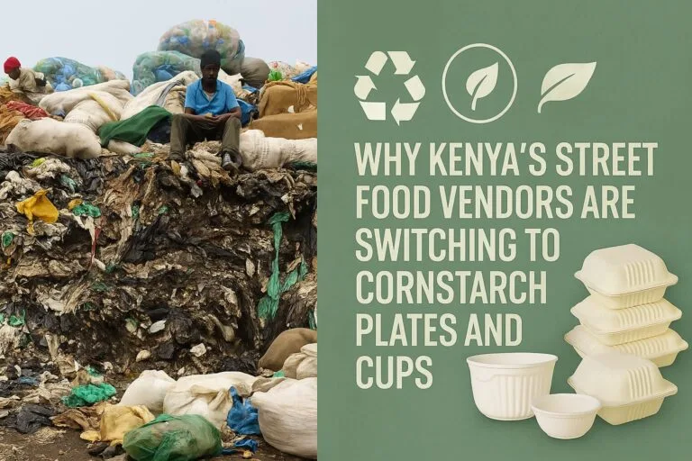 Waarom Keniaanse straatvoedselverkopers overstappen op maïszetmeel borden en bekers-no-lazy