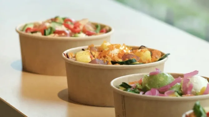 Paper Salad Bowl with Lid