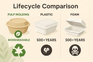 Stoviglie in pasta di cellulosa: il futuro degli imballaggi alimentari sostenibili