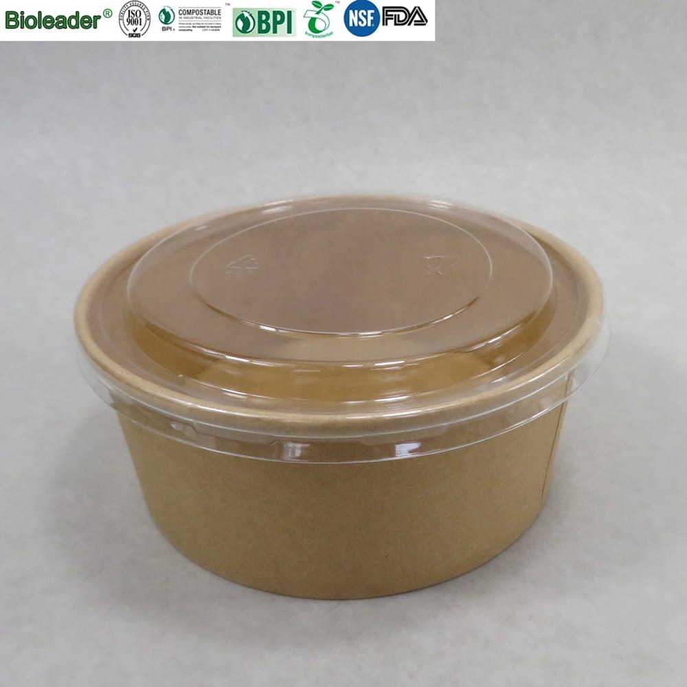 Paper Bowl with Dome PET Lid