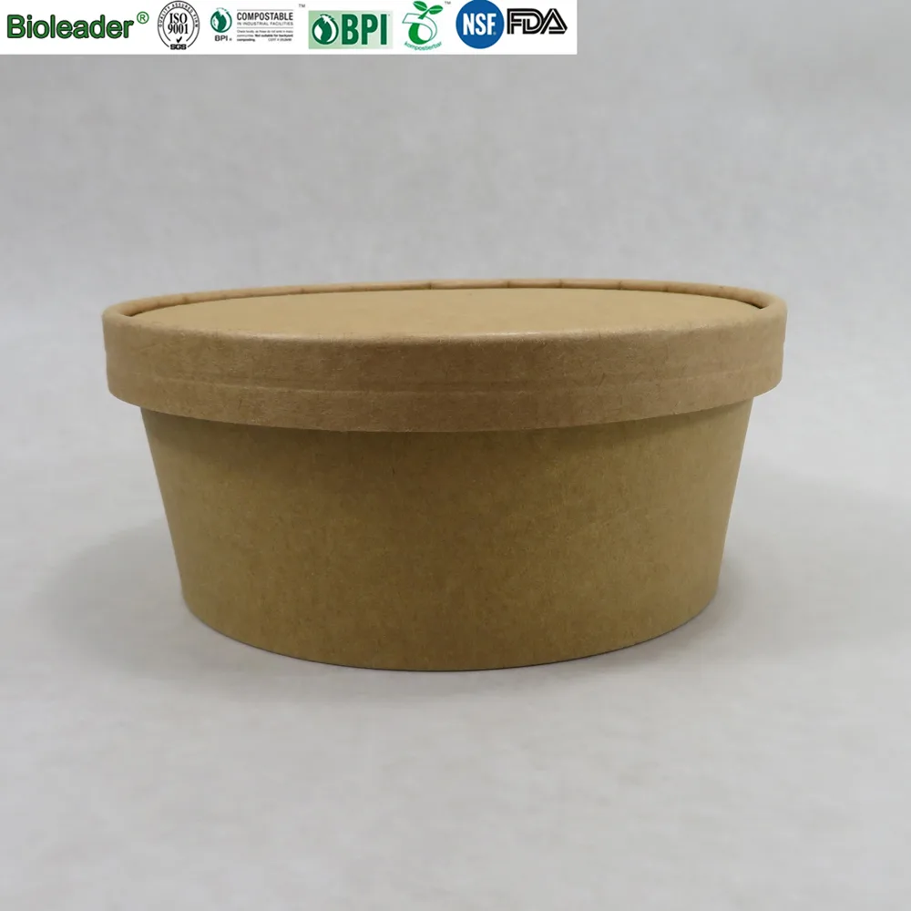 Tigela de papel com tampa de papel