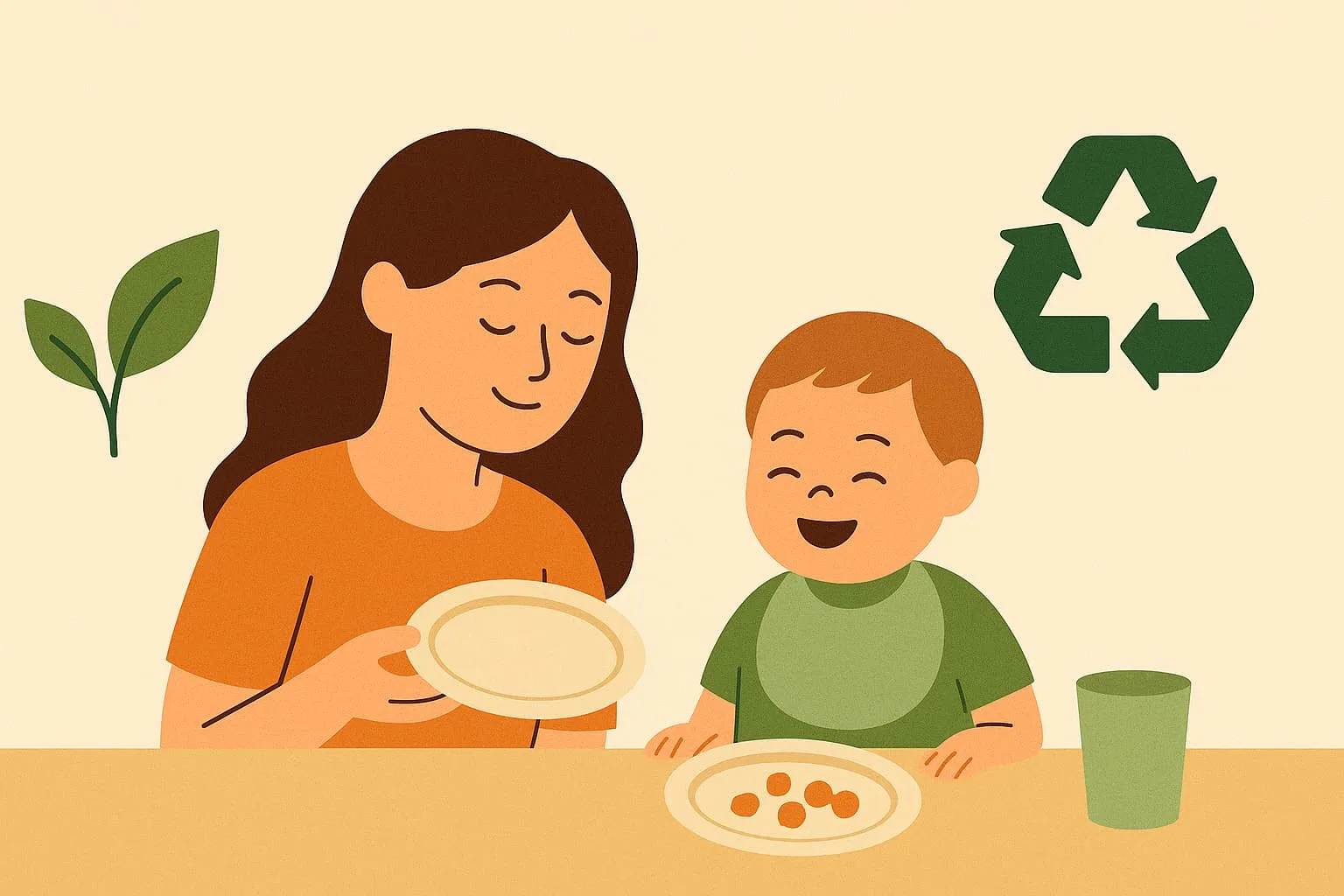 環境意識の高いママたちがキッズ・パーティーにコンポスタブル・プレートを選ぶ理由 no lazy