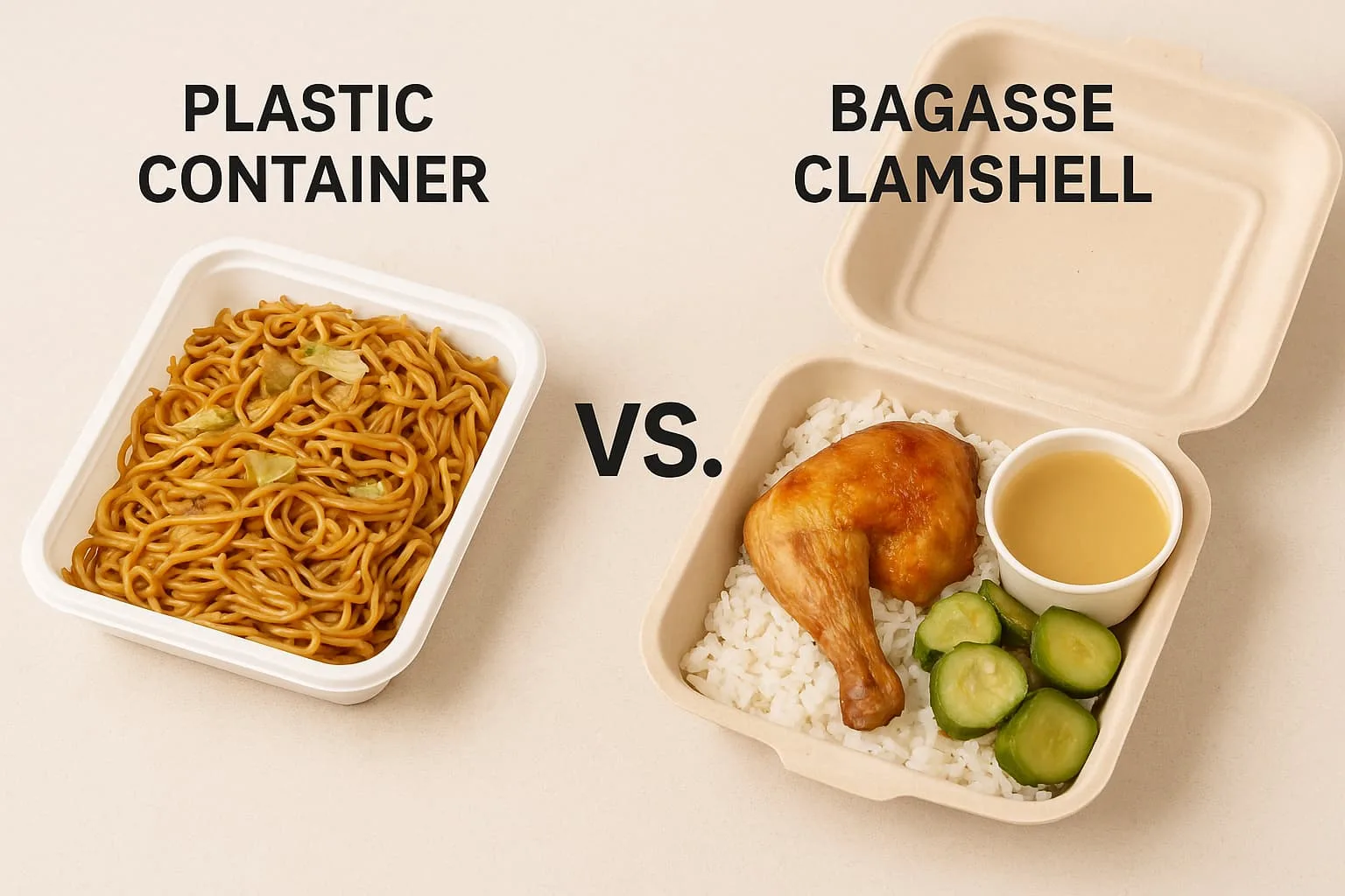Why Most Plastic Takeout Boxes Fail for Hot Food—and How Bagasse Clamshell Boxes Solve It no lazy