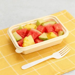 Cornstarch Food Container Tray With Lid 1000ml | Bioleader® Cornstarch Tableware Manufacturer