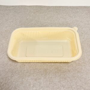 Tabuleiro de Recipiente Alimentar de Amido de Milho com Tampa 1000ml | Fabricante de Talheres de Amido de Milho Bioleader®