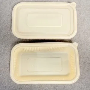 Cornstarch Food Container Tray With Lid 1000ml | Bioleader® Cornstarch Tableware Manufacturer