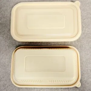 Cornstarch Food Container Tray With Lid 1000ml | Bioleader® Cornstarch Tableware Manufacturer