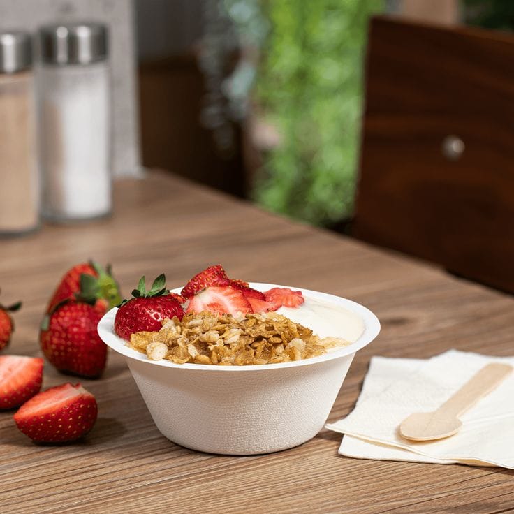 ケータリング、レストラン、バルク卸売供給用のサトウキビバガスから作られた環境に優しいサラダ用生分解性ボウル