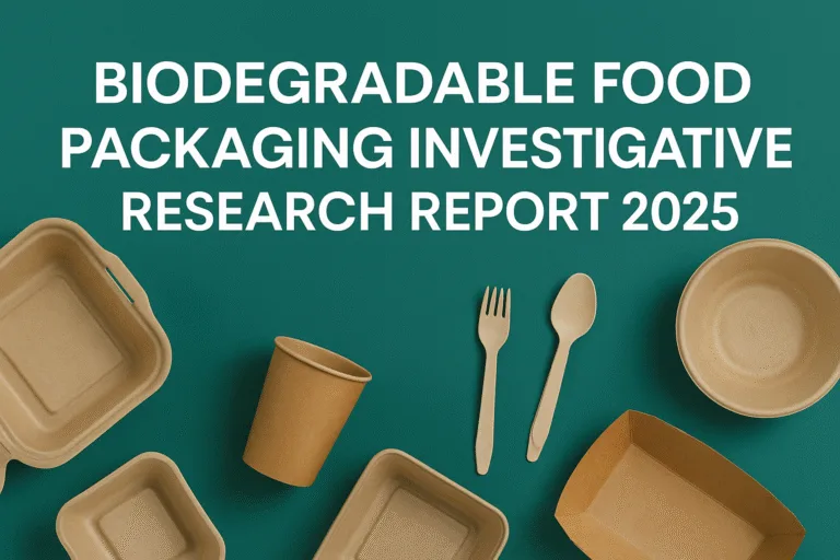 Relatório de pesquisa de embalagens de alimentos biodegradáveis 2025