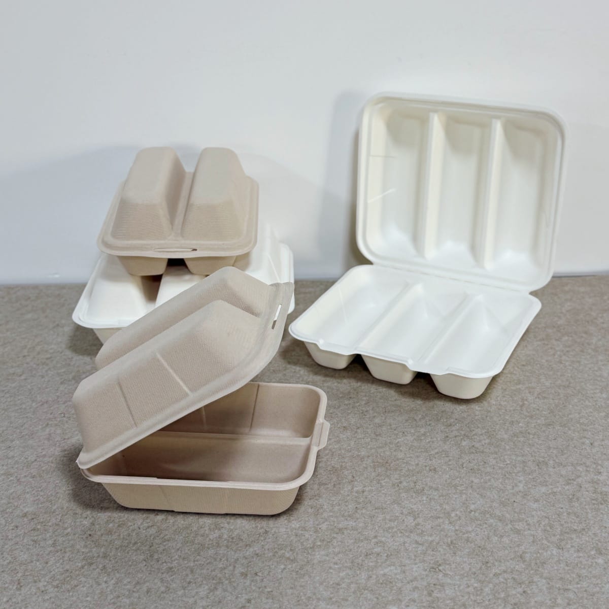 2 отделения Taco Bell Box | Sugarcane Bagasse | Compostable Food Container Manufacturer