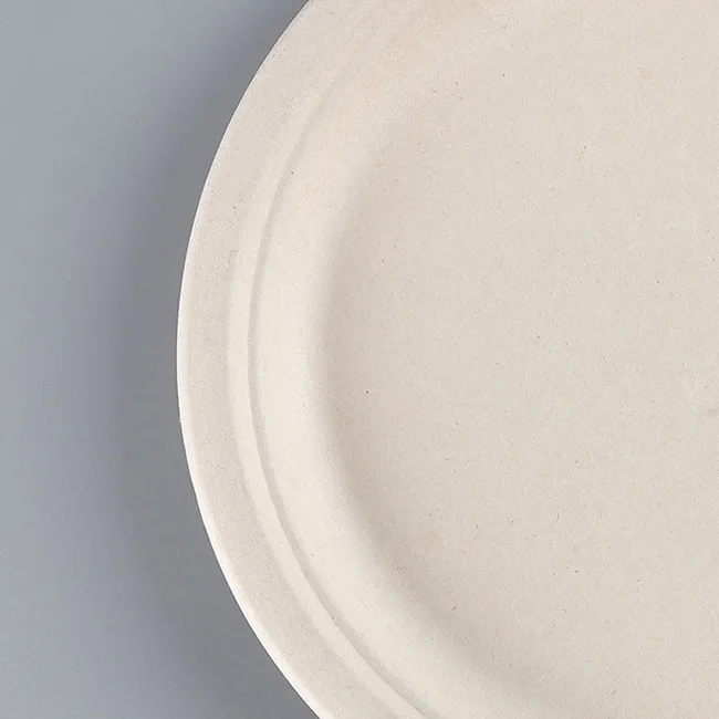 Тарелки из багассы неотбеленные натуральные коричневые