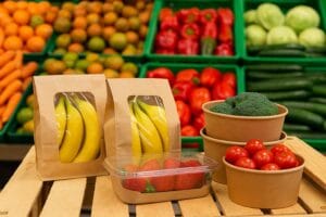 Готовая к розничной продаже компостируемая упаковка