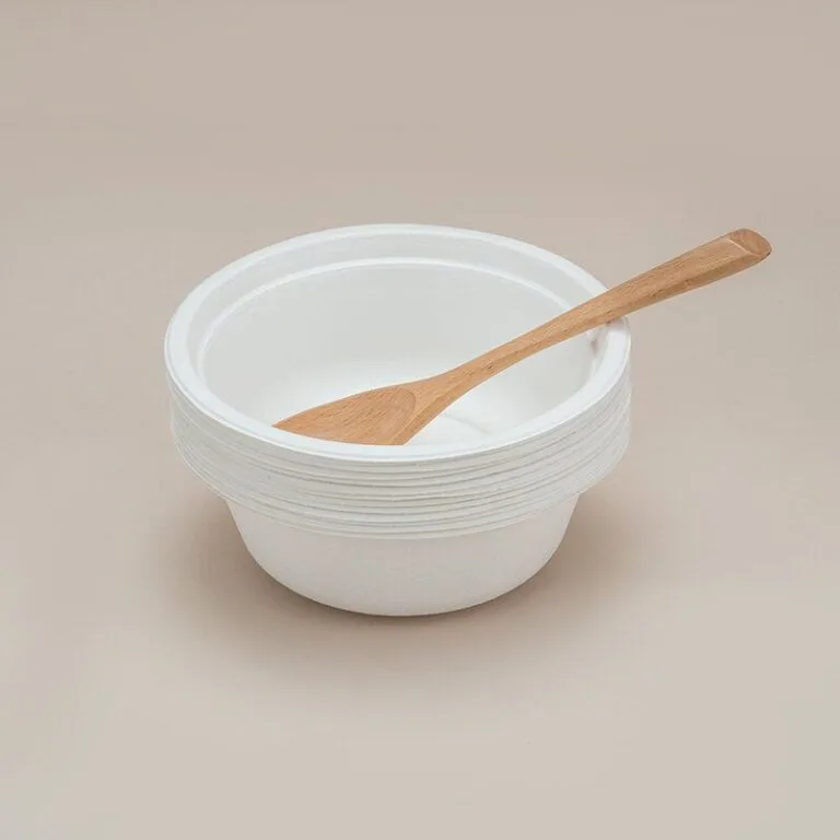 Экологически чистые миски из бумажной целлюлозы, компостируемые из сахарного тростника