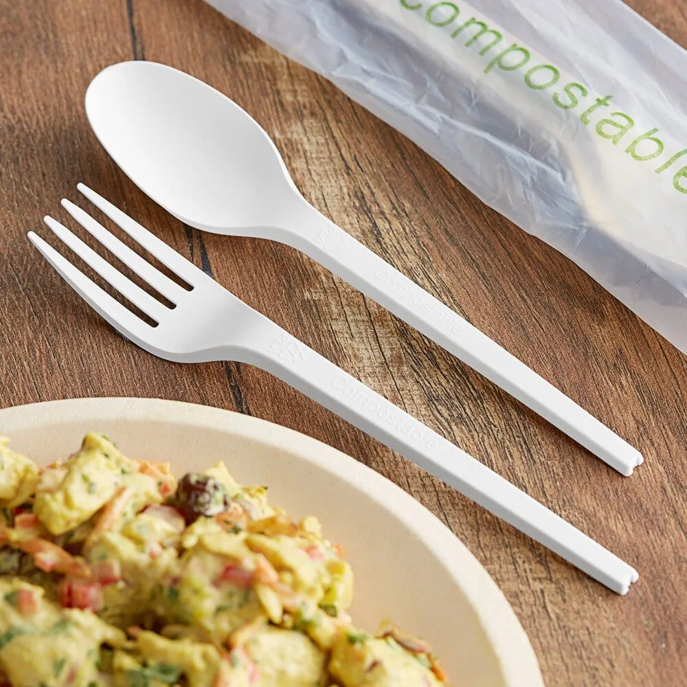 CPLA compostable spoon heat resistant for soups and hot drinks