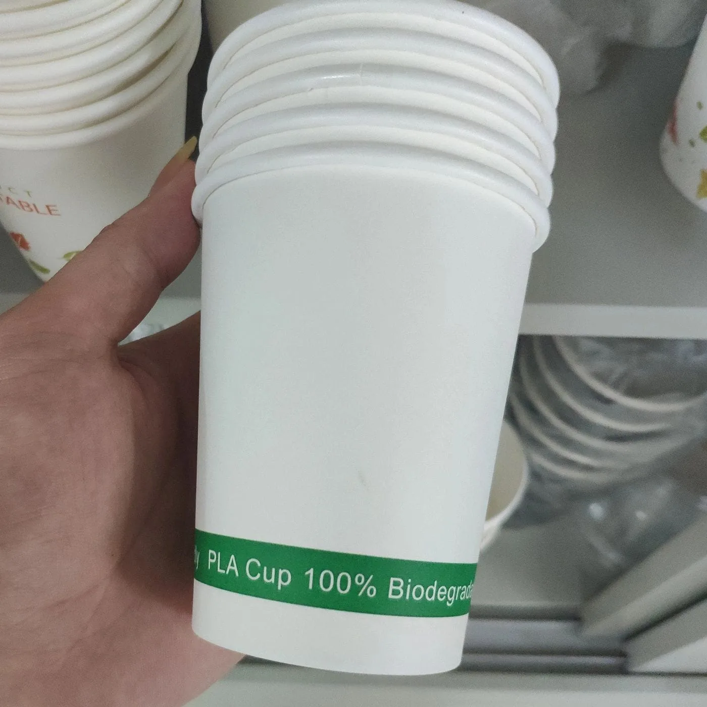 堆肥化可能な環境に優しい内面コーティングを施した、ホットコーヒー用のPLA裏地付き紙製コーヒーカップ