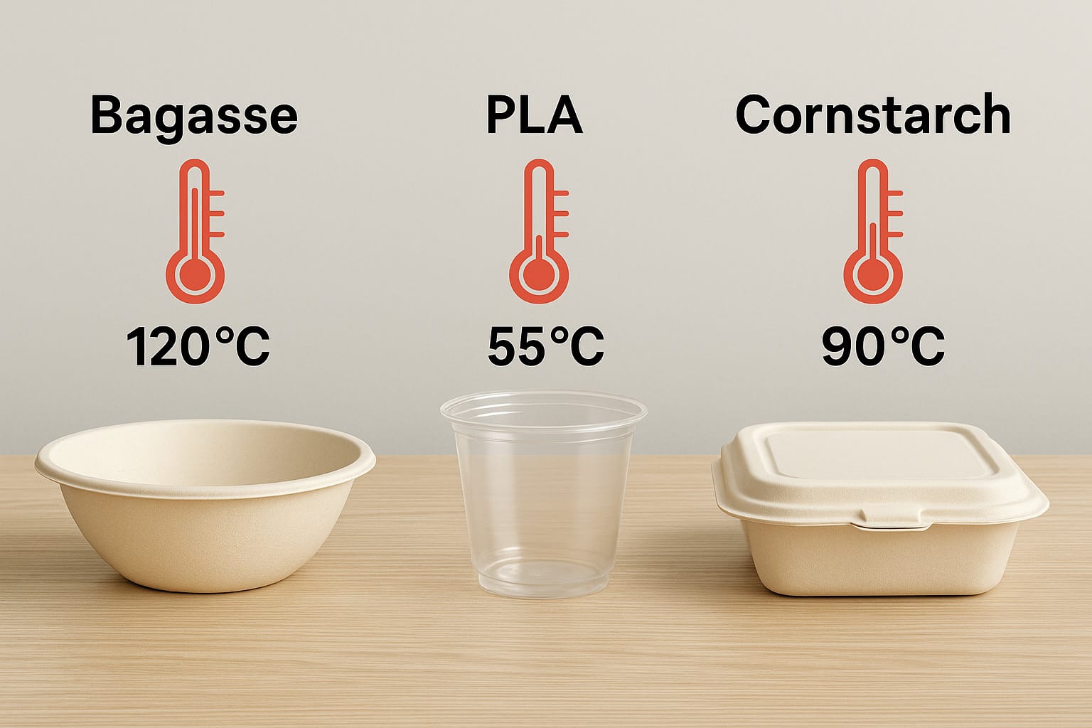 Safe Microwave Tips for Compostable Containers Infographic showing safe microwave heating tips for compostable containers—open lid, under 3 minutes, medium power.