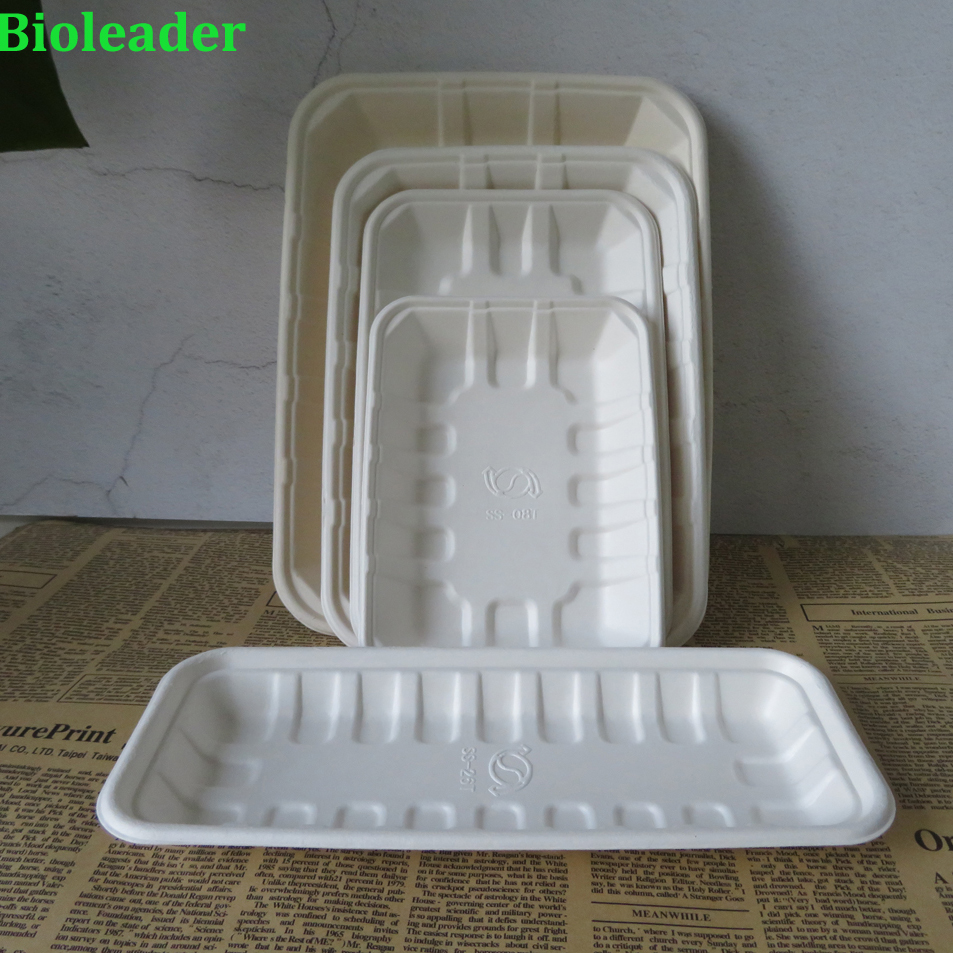 Vassoi biodegradabili per l'imballaggio di carne, frutta e verdura 1