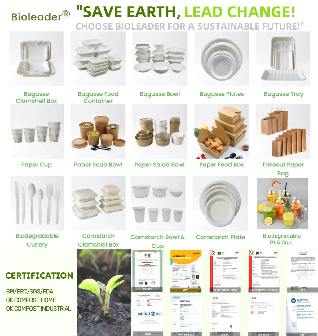 Bioleader Biodegradable Compostable Tableware Food Packaging Products