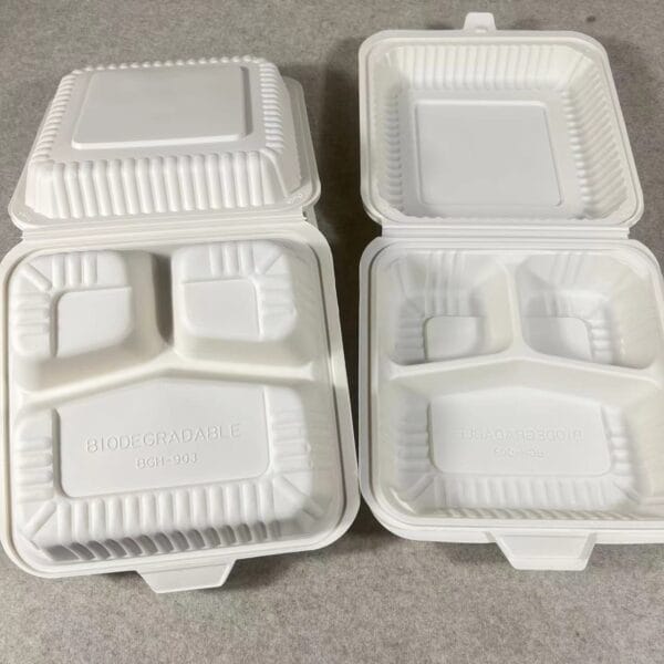 Bioleader® Cornstarch Food Box – Compostable and Biodegradable Takeout Containers 400ml–1800ml